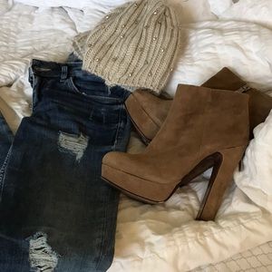 Suede Ankle Booties